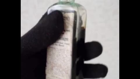 110 year old medicine bottle with its contents still inside!