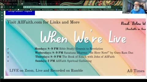 AllFaith Spiritual Gatherings, Sundays at 2PM Eastern