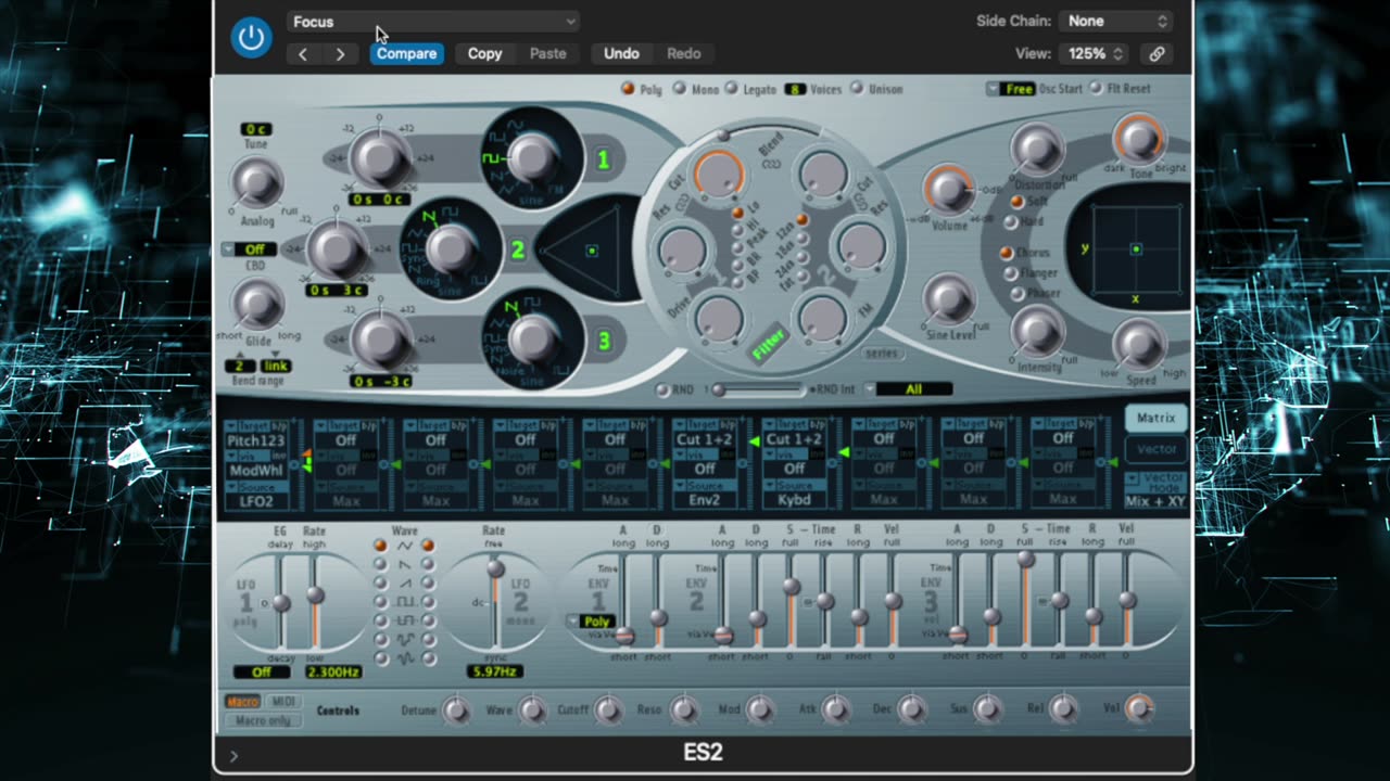 Logic Pro ES2 Strangology 100 synth presets