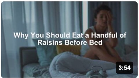 Why You Should Eat a Handful of Raisins Before Bed