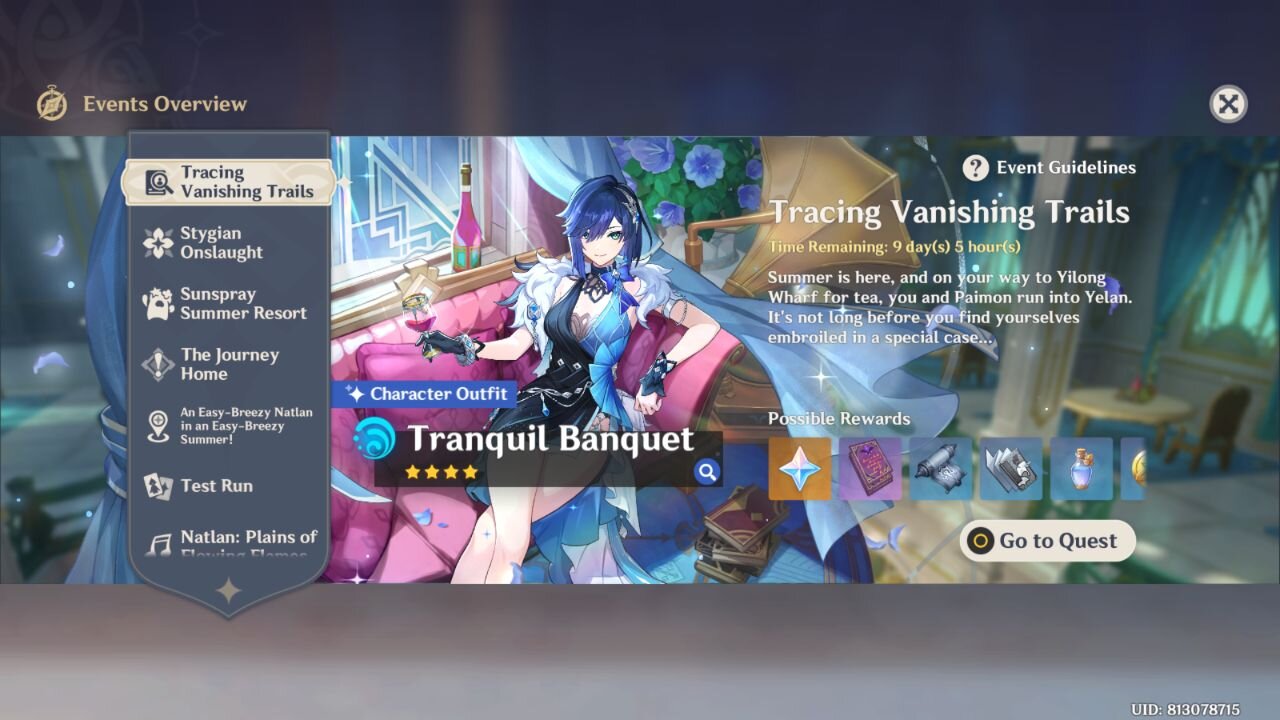 Tracing Vanishing Trails Event - Genshin Impact - Version 5.8