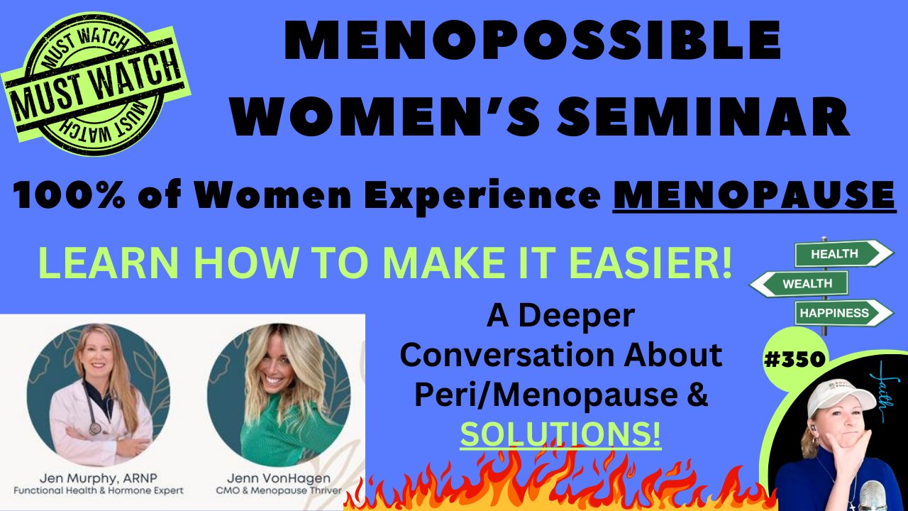 #350 MENOPAUSE Doesn't Have To Be Full Of Hot Flashes, Mood Changes, Weight Gain & Hectic Hormones...Learn What Your Body Needs To Be "Normal" & Take Control Of This AMAZING Chapter In Your Life! DON'T Do It ALONE...JOIN US!