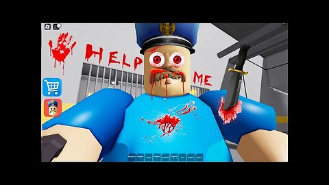 Escaping from a MAD BARRY'S PRISON RUN! And BECAME a MAD BARRY COP