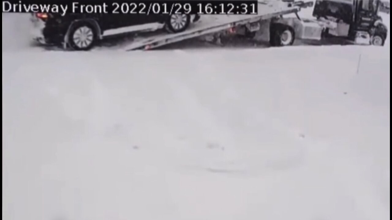 Killer Karen Read’s Lexus SUV Being Loaded Onto Tow Truck With Damage Visable @ 4:12pm