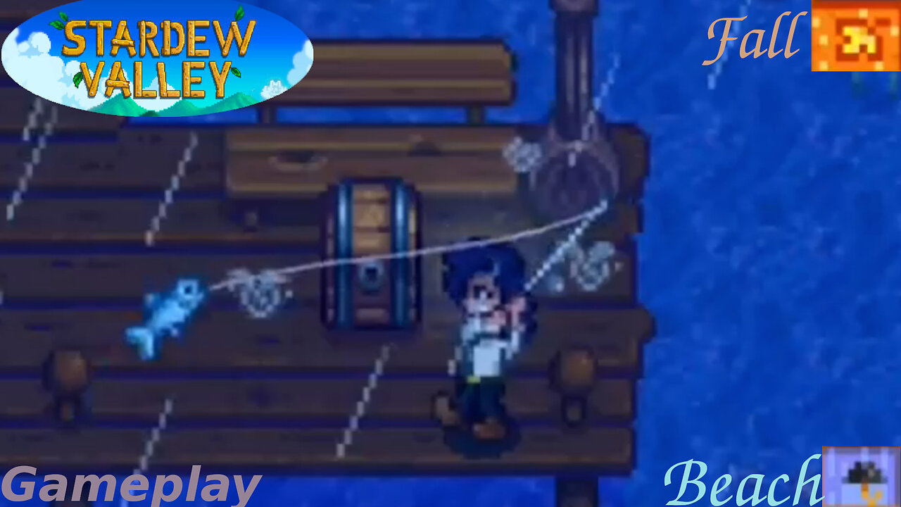 Fishing In The Beach Fall Season Gameplay #3 - Rain Weather | Stardew Valley
