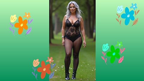 Sexy Older Woman in the Park - Retro