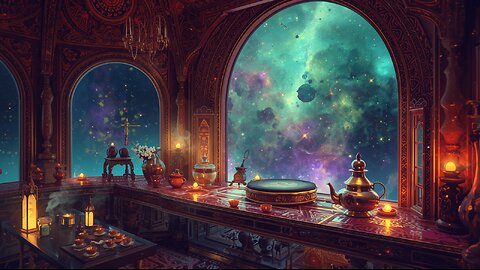 Midnight Tea Ceremony | Cosmic Ambient Lo-Fi with Mystical Hang Drum for Deep Focus & Study