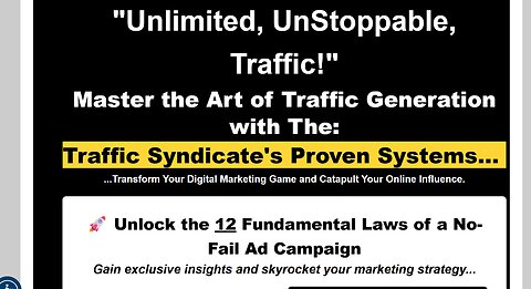 master traffic generation: The Traffic Syndicate reveals the strategies in a revolutionary webclass