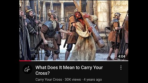 What Does it Mean to Carry Your Cross?