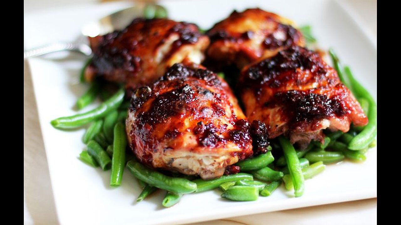 Chicken thighs in the best marinade, grilled