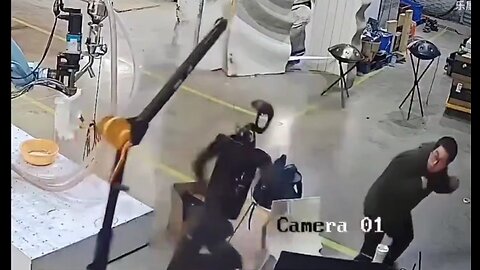 Chinese robot tries to hurt engineers working on it