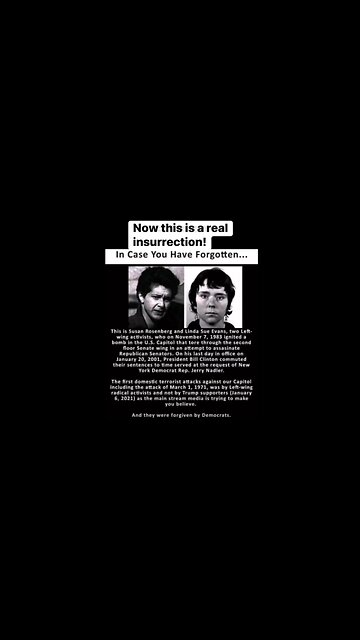 NOW THIS IS A REAL INSURRECTION IN CASE YOU HAVE FOGOTTEN, AND THEY WERE FORGIVEN BY THE COMMMIE LIBTARDS.