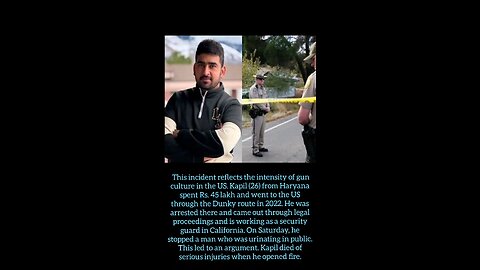 gun culture in the US continue Shot dead for indian guy stopping to urinate