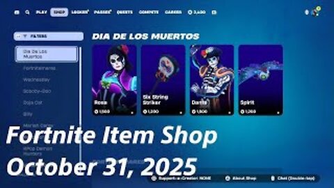 Fortnite Item Shop|October 31, 2025