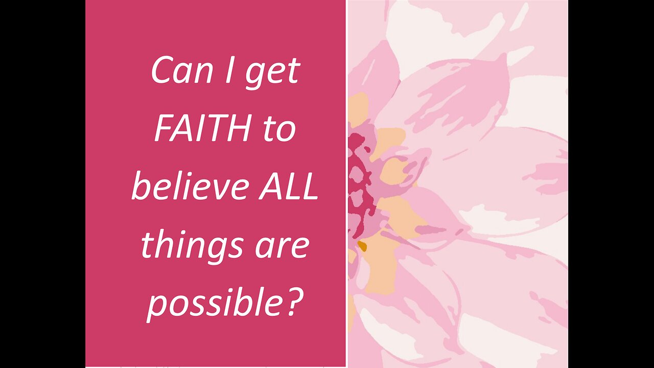 May 16 (Year 4) Can I get FAITH to believe all things are possible? Tiffany Root & Kirk VandeGuchte