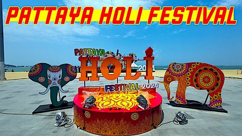 Ray Roams To The Pattaya Holi Festival | Pattaya | Thailand 🇹🇭