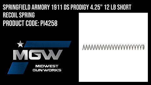 Springfield Armory 1911 DS Prodigy 4.25" 12 LB Short Recoil Spring - PI4258