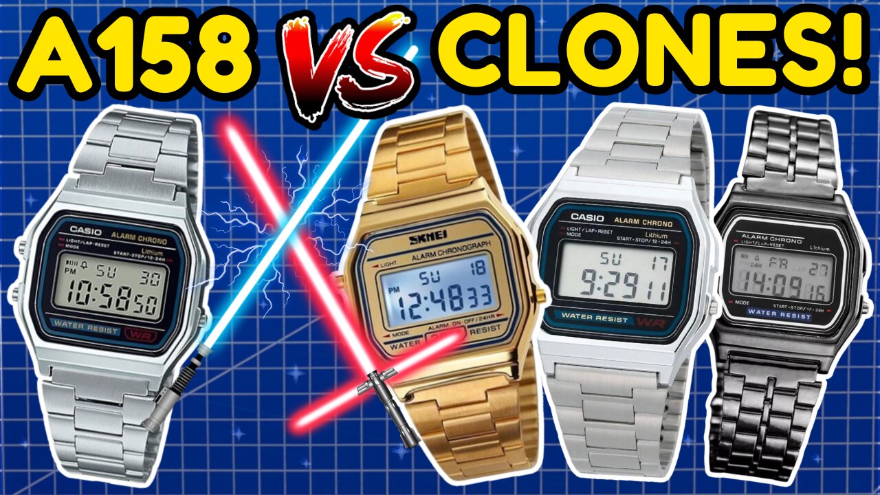 ⚔ Casio A158W vs SKMEI 1123 👥 ATTACK of the CLONES #3! ✨
