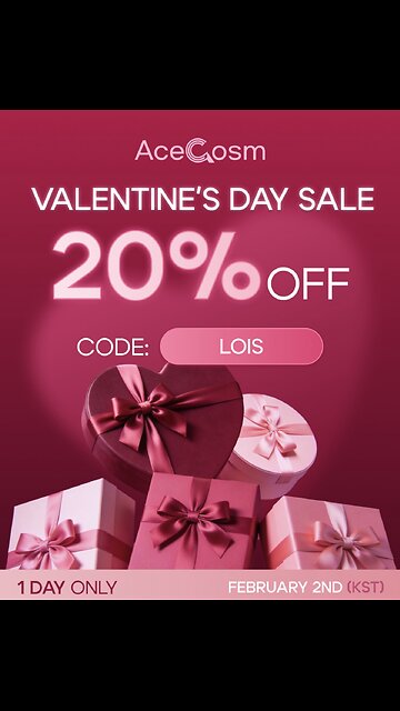 1 day Sale ACECOSM discount code LOIS save ❤️❤️❤️