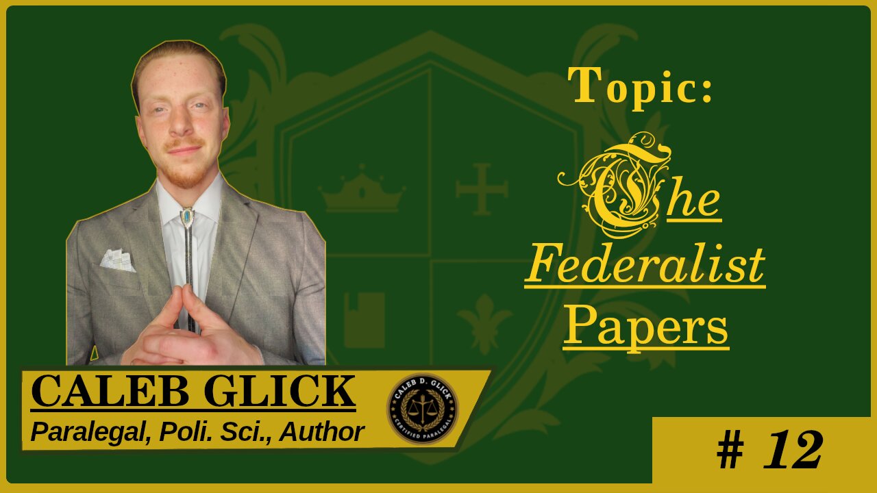 🟢 THE FEDERALIST PAPERS: #12, "The Utility of the in Respect to Revenue"; Alexander Hamilton 🟢