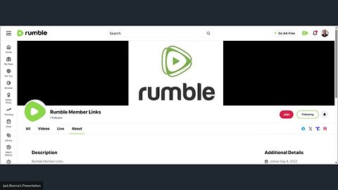 Mentorship Live: Comments Please https://rumble.com/register/JackBBosma/