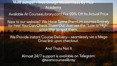 (CoursesLibrary.com)Matt Jumper - Web Design Masterclass By Flux Academy