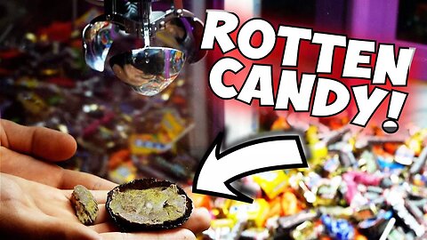 WON ROTTEN CANDY FROM A CLAW MACHINE?!?