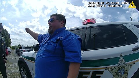 Florida Man drives through Tesla protest