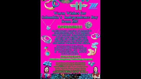 Warm Wishes for Colombia's Independence Day from ZHgems!