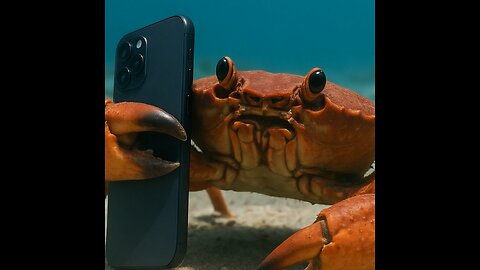 Cangrejo ‘bloguero’ graba accidentalmente con un iPhone caído al mar