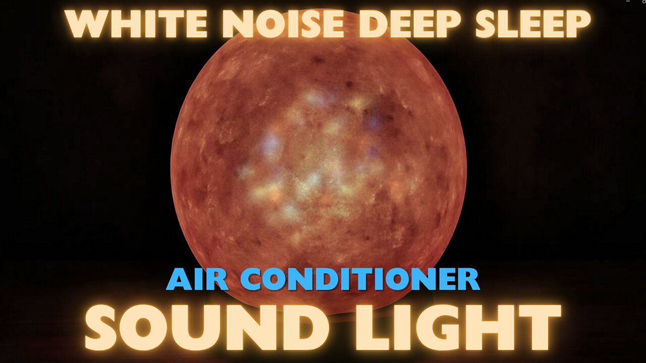 Glowing Sleep Light with Air Conditioner Soundscape | Deep Sleep & Relaxation Ambience