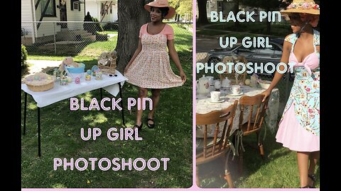 Black Pin Up Girl Spring - 2025 (A Double Photo Shoot ) & Spring Video pinupqueenbethiana