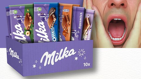 Can I Finish All These Milka Chocolates | ASMR FOOD EATING
