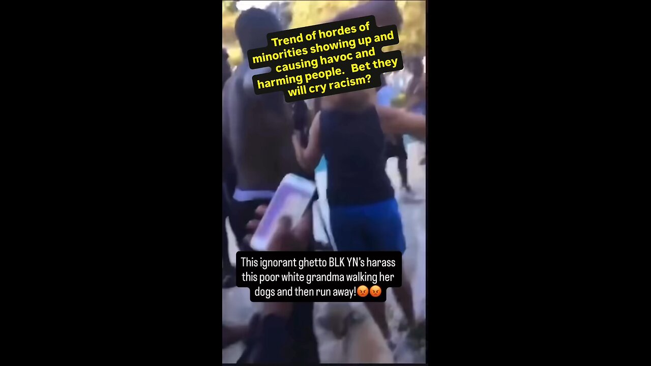 They overrun private property and do what they want. Assaulting this elderly woman.