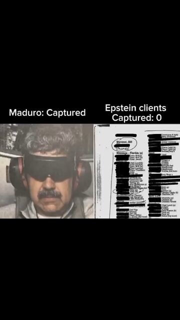 🔺🇺🇸 MADURO ARREST: 1 ▪️ EPSTEIN PEDO ARRESTS: ZERO‼️