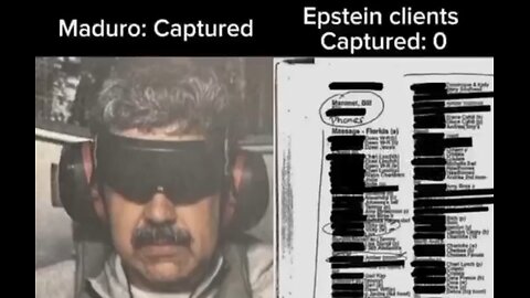 🔺🇺🇸 MADURO ARREST: 1 ▪️ EPSTEIN PEDO ARRESTS: ZERO‼️
