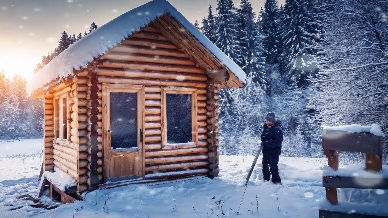 60 Days Building a Stone and Log House From Scratch