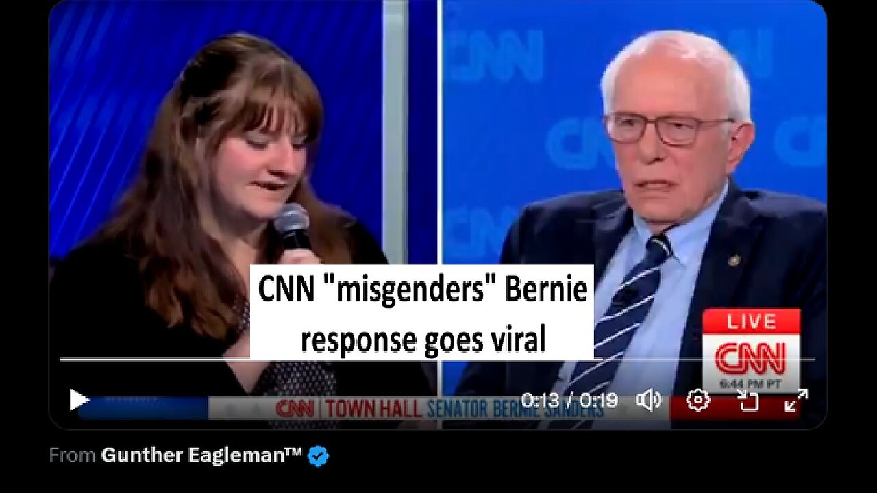 CNN “misgendered” someone on TV, Bernie looks hilarious