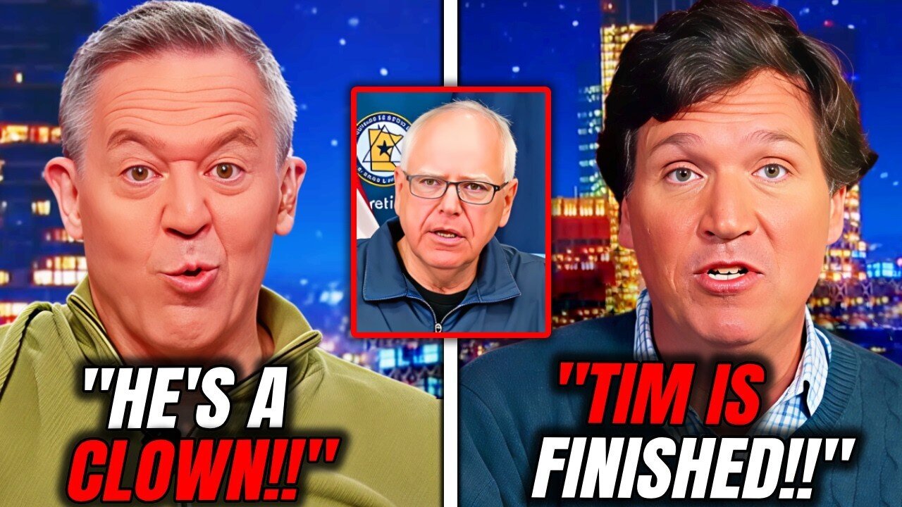 Greg Gutfeld & Tucker Carlson DESTROY Tim Walz On LIVE TV