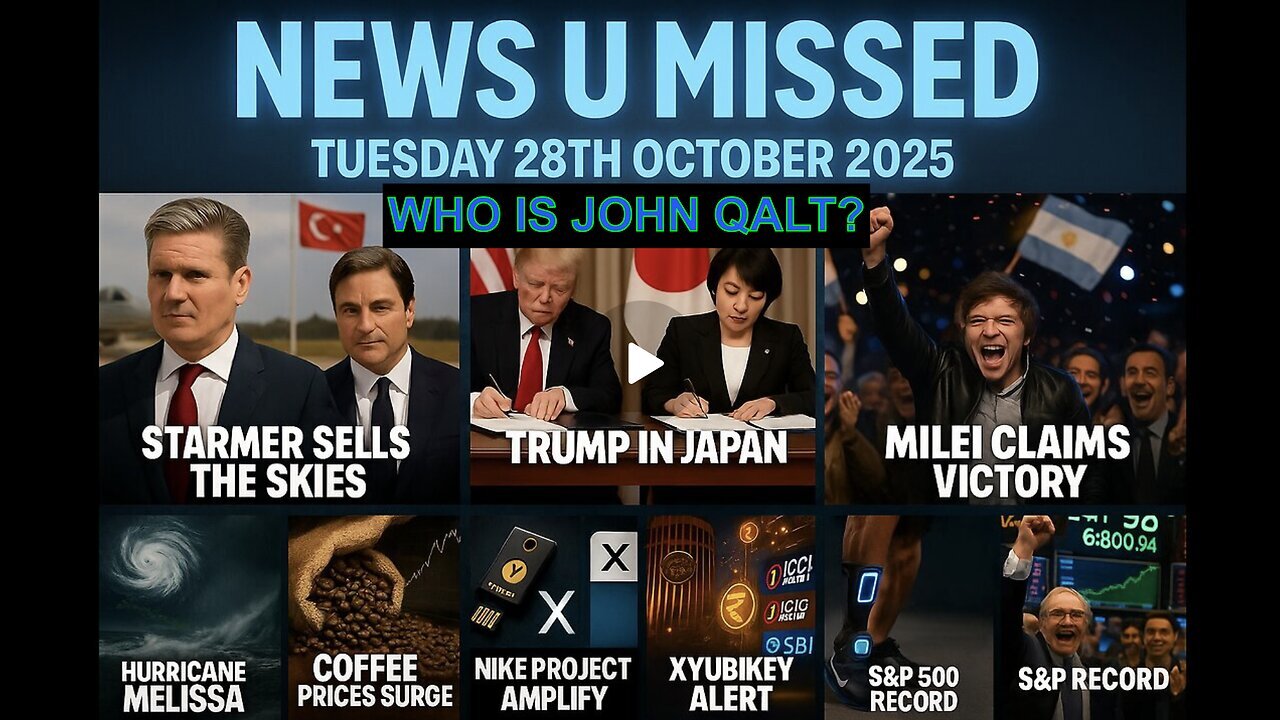 NEWS U MISSED WITH PAUL BROOKER & DREW DEMI TUESDAY 28TH OCTOBER 2025. WHO IS JOHN QALT?
