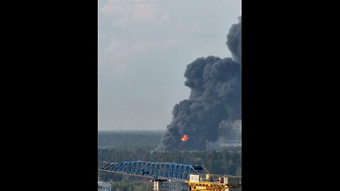 Warehouse of fuels and lubricants is on fire in Moscow region.