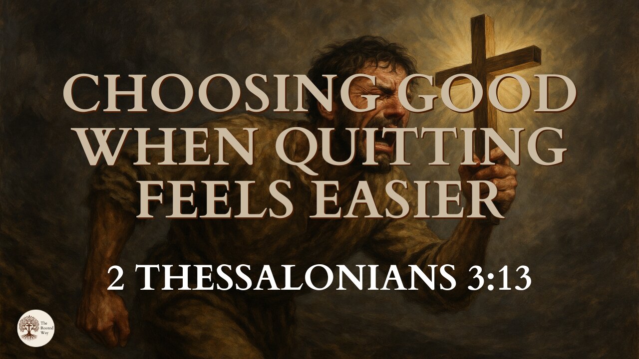 Choosing Good When Quitting Feels Easier 2 Thessalonians 3:13
