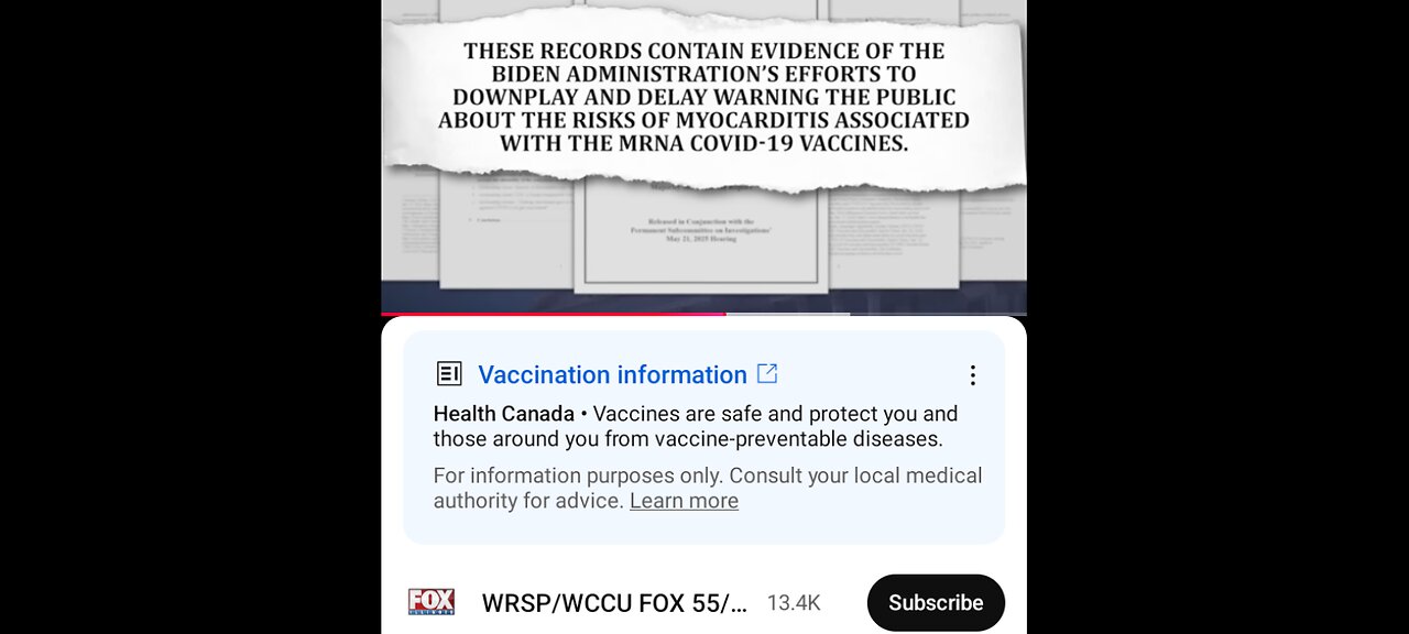 MSM FOX COMES CLEAN, WHILE "HEALTH CANADA" IS STILL IN DENIAL