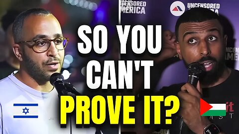 WATCH Myron Gains Visibly ANNOYED as His Trap For Pro Israel Protestor Backfired