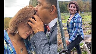 Luodong Briefly Treats Beautiful Hispanic Woman On The Farm While Wearing A Tuxedo