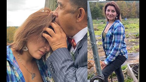 Luodong Briefly Treats Beautiful Hispanic Woman On The Farm While Wearing A Tuxedo
