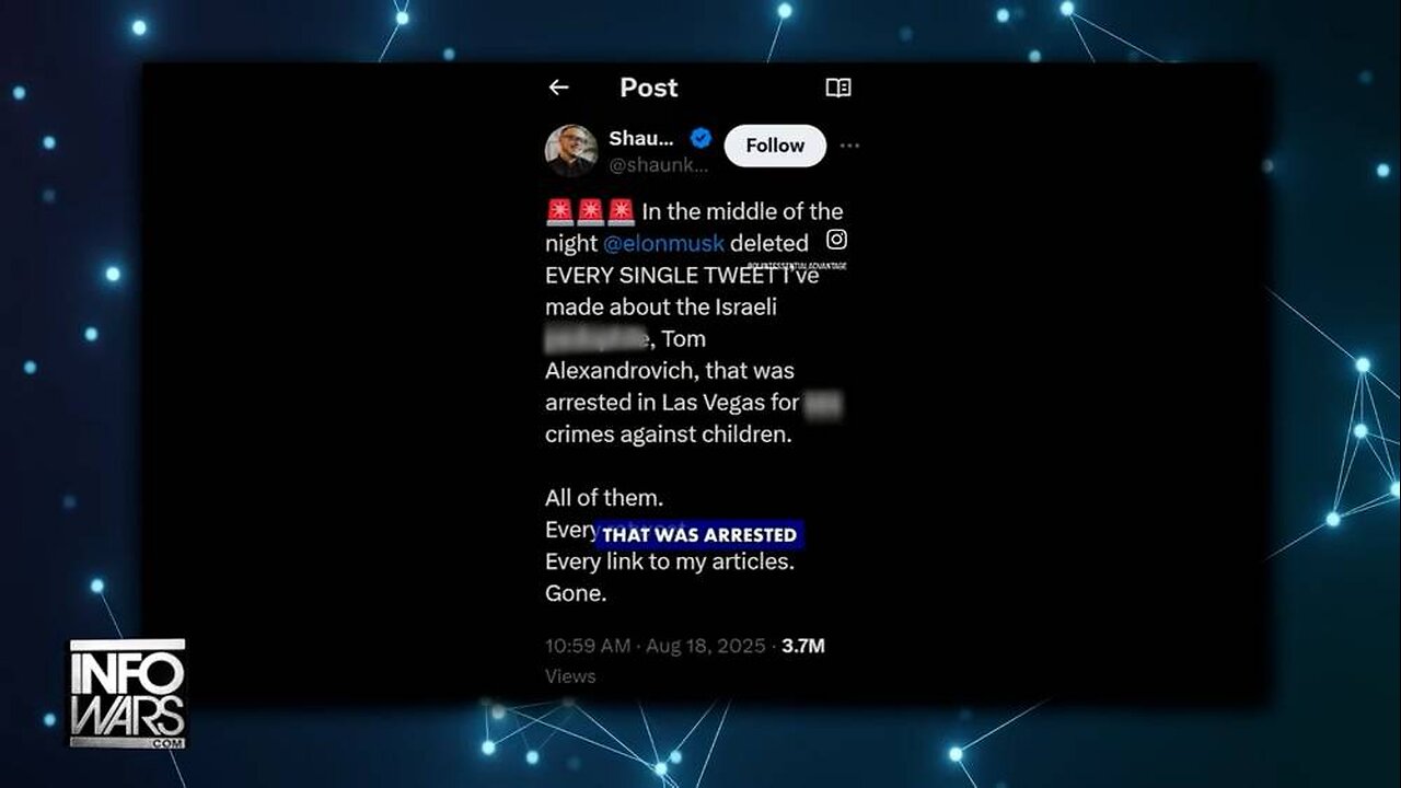 BREAKING: X Confirms That The Removed Accurate Post (Reporting On The Arrest