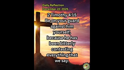 Daily Reflection December 22, 2025 #faith #bible #reflection