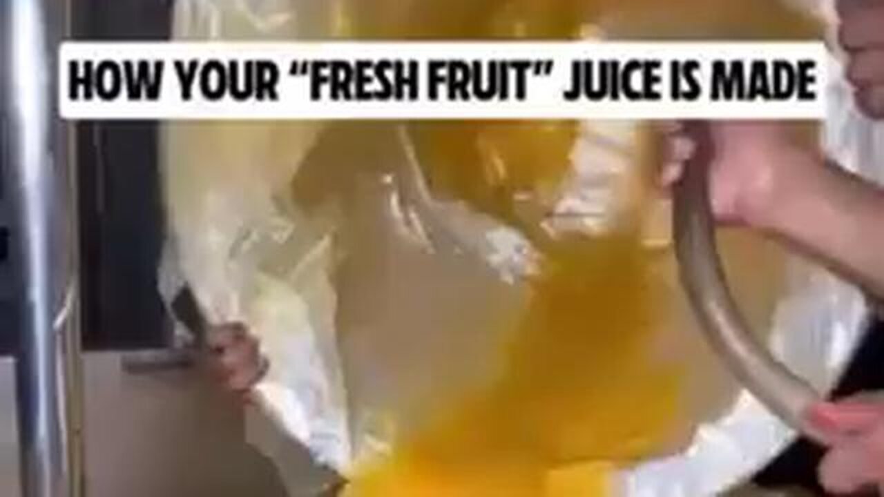 How "Fresh" Fruit Juice Is Made...