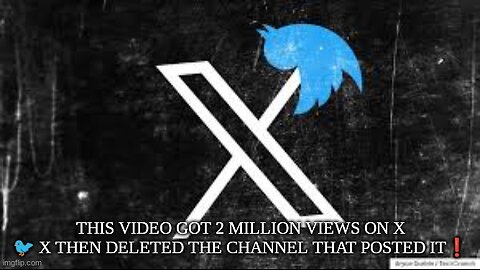 THIS VIDEO GOT 2 MILLION VIEWS ON X 🐦 X THEN DELETED THE CHANNEL THAT POSTED IT❗